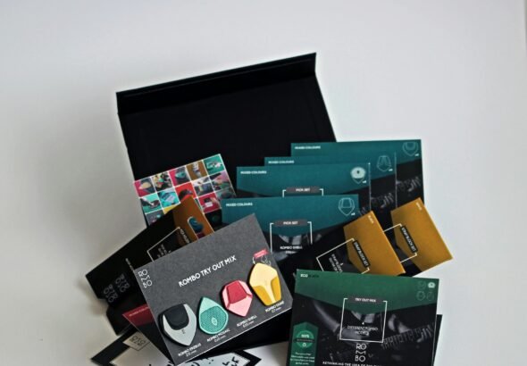 A complete professional brand identity kit showing business cards, style guide, and digital assets for consistent branding.