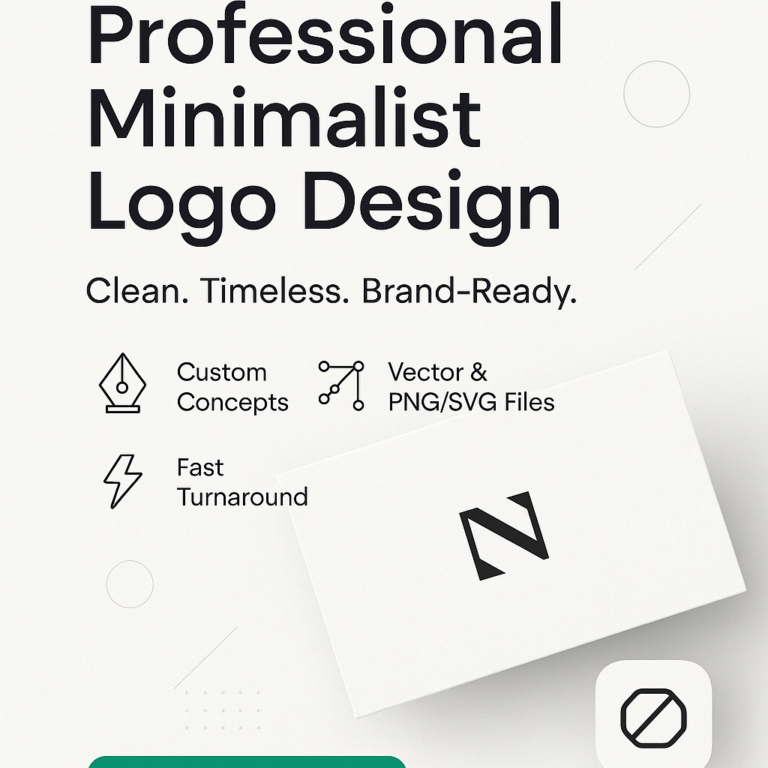 professional minimalist logo design on Fiverr